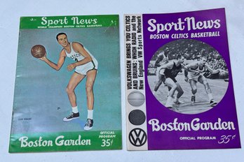 (2) 1961-1965 Boston Celtics NBA Basketball Program Lot