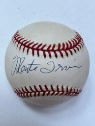 Monte Irvin New York Giants Autographed National League Bill White Baseball Hall Of Fame