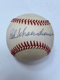 Red Schoendienst Autographed  Bill White National League HOF 10/10
