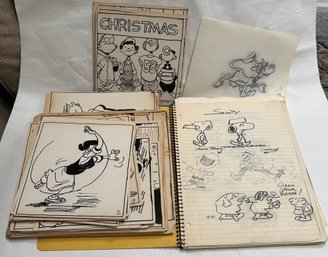 1950s Cartoon Story Boards & Drawings Snoopy Peanuts & More