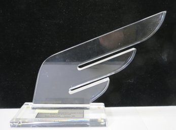 2002 Lucite Sculpture Award Presented To Olympic Athlete