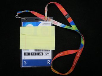 2006 Torino Italy Winter Olympics Athlete Identification Badge