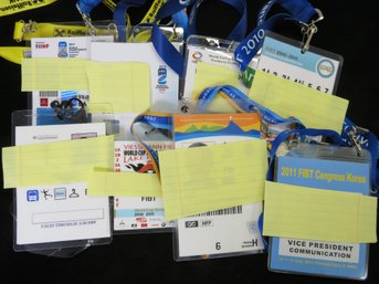 (8) 2000's Olympic Related Events Identification Passes To Olympic Athlete