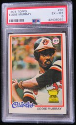 1978 Topps #36 Eddie Murray Rookie Baseball Card PSA EX-MT 6
