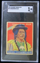 1933-40 Goudey Indian Gum #39 Series Of 48 Conquering Bear SGC 1 Poor