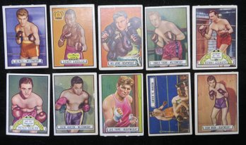 (10) 1951 Topps Ringside Boxing Card Lot #1