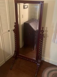 Eastlake Full Length Standing Mirror With Claw Feet