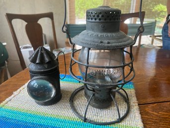 (2) Antique Railroad Lanterns
