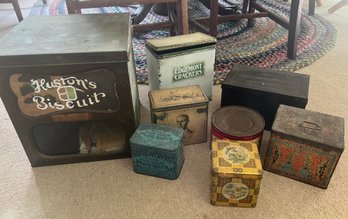Collection Of Antique Tins