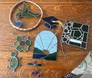 (7) Pieces Of Stained Glass