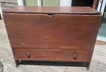 Antique Primitive Pine Blanket Chest