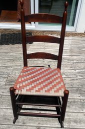 Antique Shaker Style Ladderback Rocking Chair