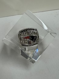 2001 Super Bowl New England Patriots Lucite Fan Ring Patriots Pro Shop