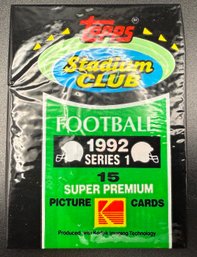 1992 Stadium Club Football Unopened Sealed Pack