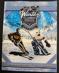 2016 Winter Classic Bruins Canadians Signed Autographed Game Program