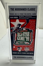 1999 MLB All-Star Game Lucite Replica Ticket Red Sox Ted Williams