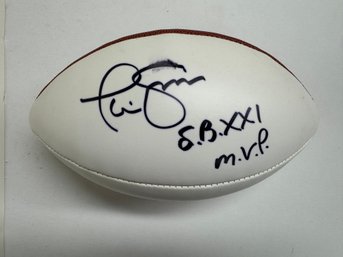 Super Bowl XXI MVP Phil Simms Signed Autographed Football