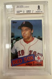1985 Topps Roger Clemens Baseball Card Rookie Beckett 8 NM-MT