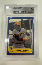 1986 Fleer Update Barry Bonds Rookie Card Beckett 8.5 NM-MT