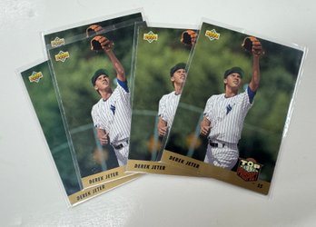(5) 1993 Upper Deck Baseball Derek Jeter Rookie Card Lot Near Mint