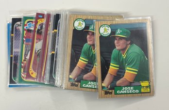 (48) 1980s-90s Jose Canseco Baseball Card Lot Second Year Near Mint Condition
