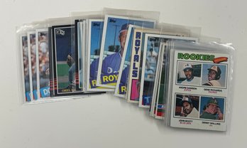 (32) 1970s-80s Baseball Rookie Card Lot Dawson Carter Puckett Near Mint