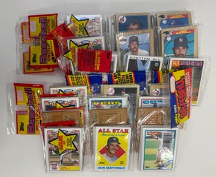 (10) 1980s Baseball Topps Fleer Factory Sealed Rack Pack Lot Mattingly Showing On All