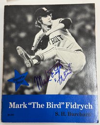 1977 Mark The Bird Fidrych Signed Autographed Sports Star Book Very Good