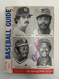 1979 Official Baseball Guide Jim Rice Signed Autographed Book Red Sox Good Condition