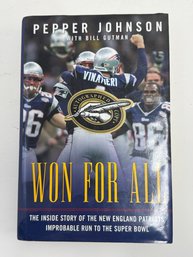 Pepper Johnson Signed Autographed Won For All New England Patriots Football Book Near Mint