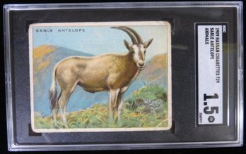 1909 Hassan Animals T29 Sable Antelope Tobacco Card - SGC 1.5