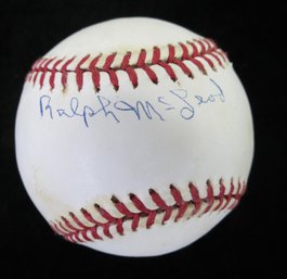 Ralph McLeod 1938 Boston Braves Single Signed Baseball
