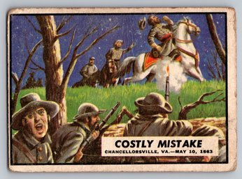 1962 Topps Civil War News Costly Mistake (Stonewall Jackson) Card - VG