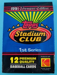 1991 Stadium Club Baseball Unopened Sealed Pack - Possibly Nolan Ryan Card