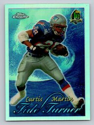 1996 Topps Chrome Tide Turner #TT5 Curtis Martin Football Card - Refractor Version - MINT