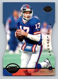 1996 Leaf Football Card #132 Dave Brown - Die-Cut Press Proof Insert Football Card - NM