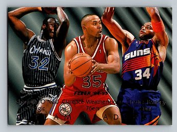1994-95 Fleer Team Leaders #7 Shaquille O'Neal, Charles Barkley, Weatherspoon Card - MINT