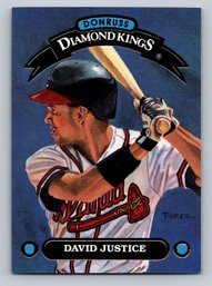 1992 Donruss David Justice  Diamond King Insert Baseball Card - MINT
