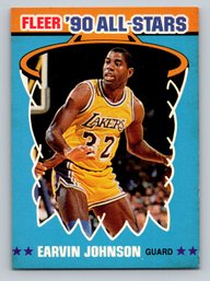 1990 Fleer Magic Johnson Basketball Sticker - VG