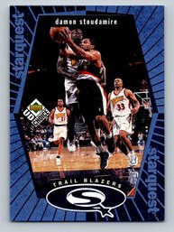 1998-99 UD Choice StarQuest Blue Damon Stoudamire Basketball Card - MINT