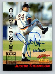 1994 Signature Rookies Justin Thompson Signed Autographed Baseball Card - MINT
