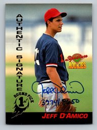 1994 Signature Rookies Jeff D'Amico Signed Autographed Baseball Card - MINT