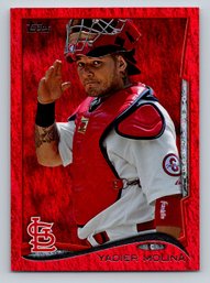 2014 Topps Yadier Molina Red Hot Foil Insert Baseball Card - MINT