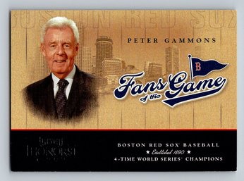 2004 Playoff Honors Fans Of The Game Peter Gammons Insert Baseball Card - MINT