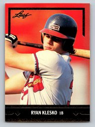 1991 Leaf Gold Rookies Ryan Klesko Baseball Card - MINT