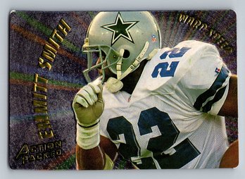 1994 Action Packed Warp Speed #WS1 Emmitt Smith Insert Football Card - MINT