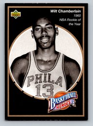 1992 Upper Deck Basketball Heroes Wilt Chamberlain Insert Card - NM/MT