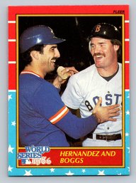 1987 Fleer Wade Boggs Keith Hernandez World Series Baseball Card - Only In Factory Sets - MINT