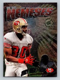 1995 Stadium Club Nemeses #N10 Jerry Rice / Donnell Woolford Football Card - MINT