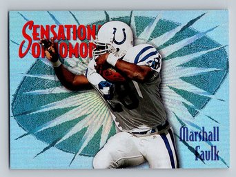 1995 Topps Marshall Faulk Sensational Sophomore Insert Football Card - MINT